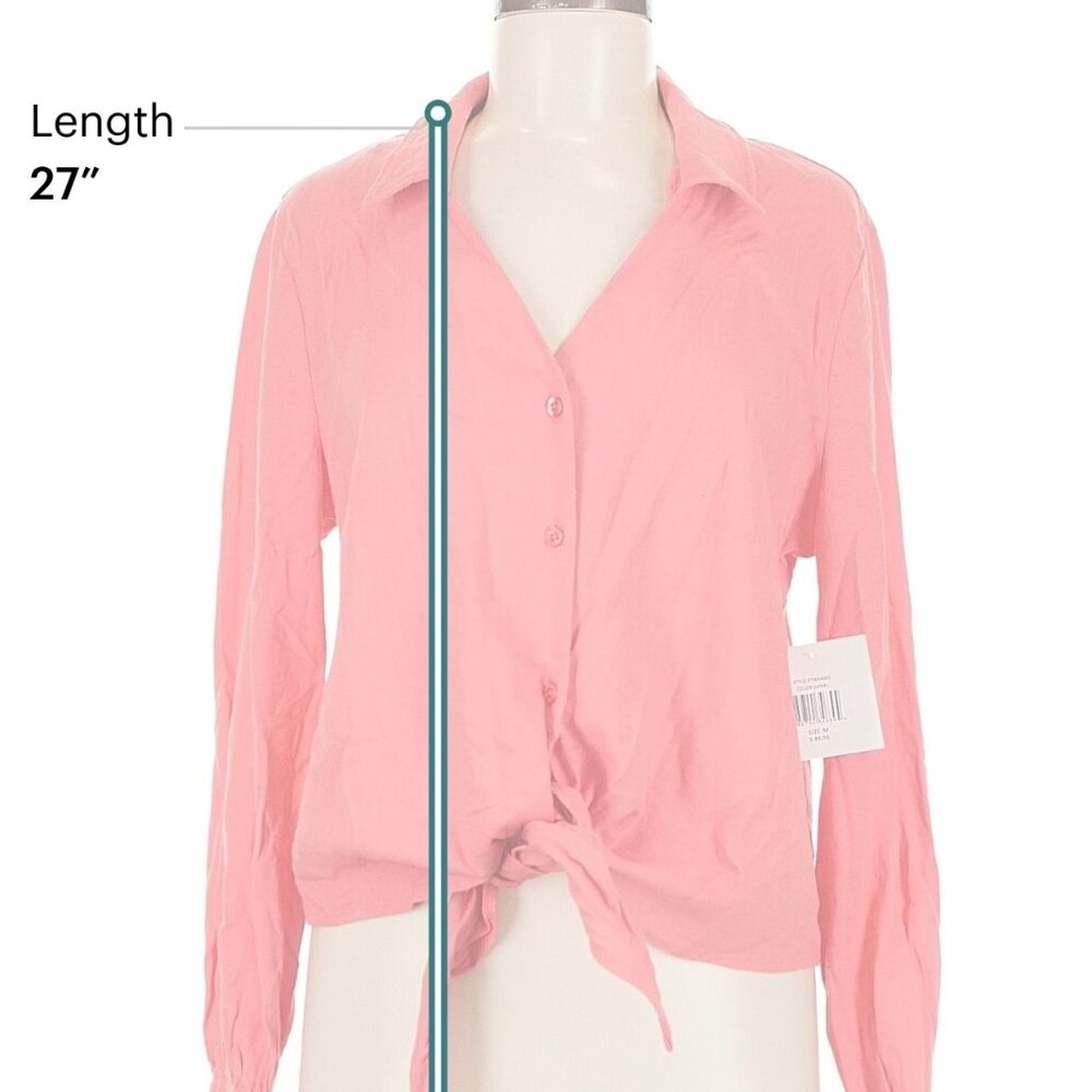 NWT Ellen Tracy Size M Long sleeve blouse - Picture 5 of 6